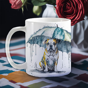 Just a rainy day - doggy under umbrella coffee mug