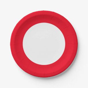 Just a red scarlet colour paper plate