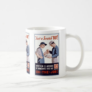 "Just a Scratch" First Aid Poster Coffee Mug