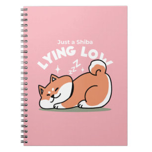Just a Shiba Lying Low: Cute Shiba Inu Design Notebook