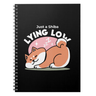 Just a Shiba Lying Low: Cute Shiba Inu Design Notebook