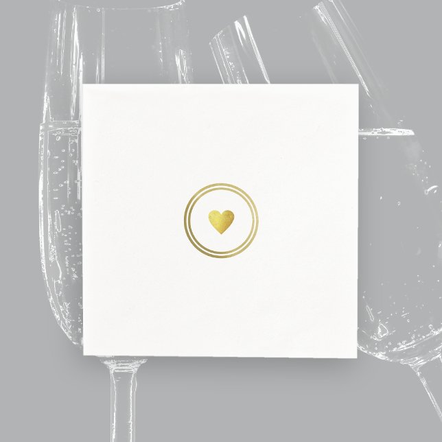 just a simple faux gold heart of love minimalist  napkin (Creator Uploaded)