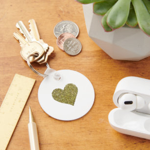 just a simple gold heart of love key ring
