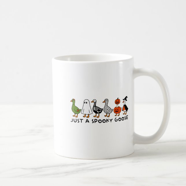 Just A Soky Goose Funny Halloween Silly Animal Wit Coffee Mug (Right)