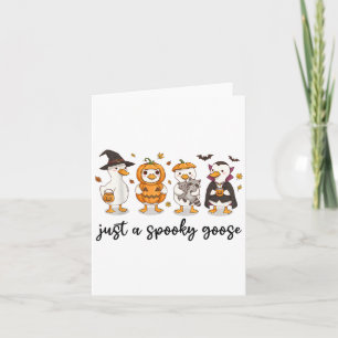Just A Spooky Goose Funny Goose In Halloween Costu Card