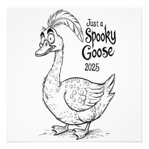 Just A Spooky Goose Funny Halloween 2025 & Humou Photo Print