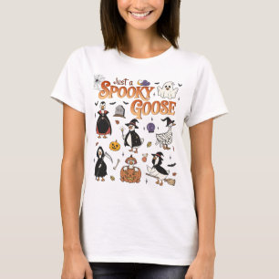 Just A Spooky Goose Funny Shirt