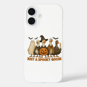 Just A Spooky Goose Halloween For Boy Girl Pumpkin iPhone 16 Case