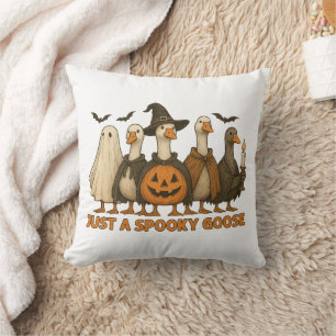 Just A Spooky Goose Halloween For Boy Girl Pumpkin Cushion