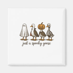 Just A Spooky Goose Halloween Ghost Duck Spooky Se Magnet