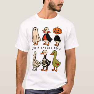 Just A Spooky Goose Halloween Silly Goose T-Shirt