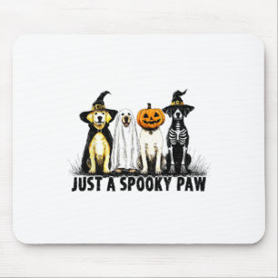Just A Spooky Paw Ghost Dog Halloween Mouse Pad