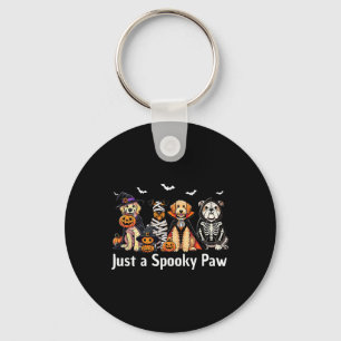 Just A Spooky Paw Halloween Dog Lover Autumn Dog M Key Ring
