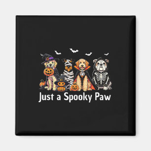 Just A Spooky Paw Halloween Dog Lover Autumn Dog M Magnet