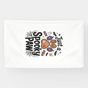 Just A Spooky Paw PNG, Dog Halloween Banner