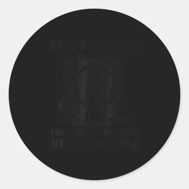 Just A Step Dad Who Always Came Back With The Milk Classic Round Sticker (Front)