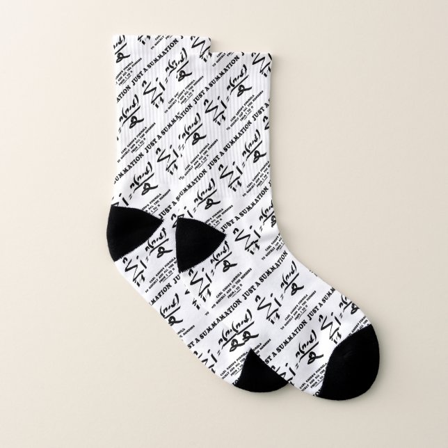 Just A Summation Math Equation Carl Gauss Formula Socks (Pair)