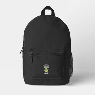Just a Teacher Who Loves Turtles Turtle Lover Educ Printed Backpack