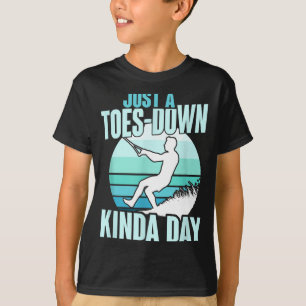 Just a toes-down kinda day retro barefoot skiing T-Shirt