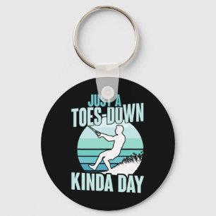 Just A Toes-down Kinda Day Retro Refoot Skiing Key Ring