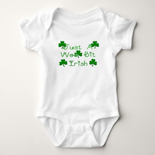 Just A Wee Bit Irish Baby Bodysuit (Front)