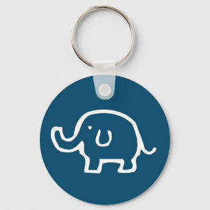 Just a White Elephant Key Ring