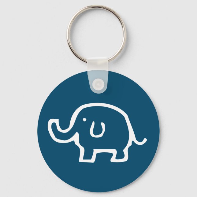 Just a White Elephant Key Ring (Front)