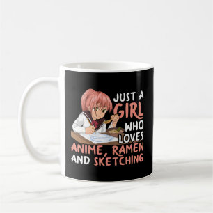 Just A Who Loves Anime Ramen And Sketching Japan A Coffee Mug