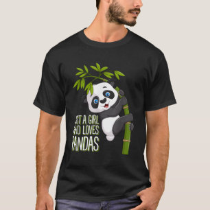 Just A Who Loves Pandas Bamboo Panda T-Shirt