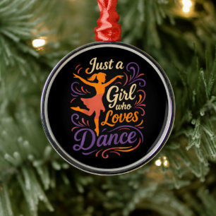 Just A Who Loves To Dance Dancing Metal Tree Decoration
