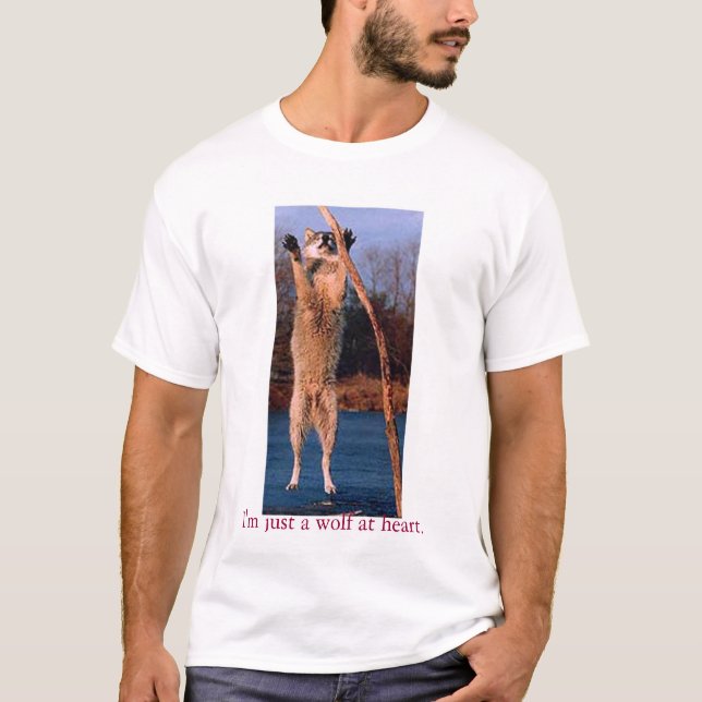 Just a wolf at heart. T-Shirt (Front)