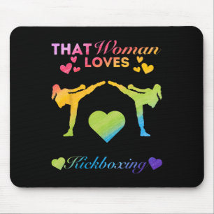 Just A Woman Who Loves Kickboxing  Mouse Pad