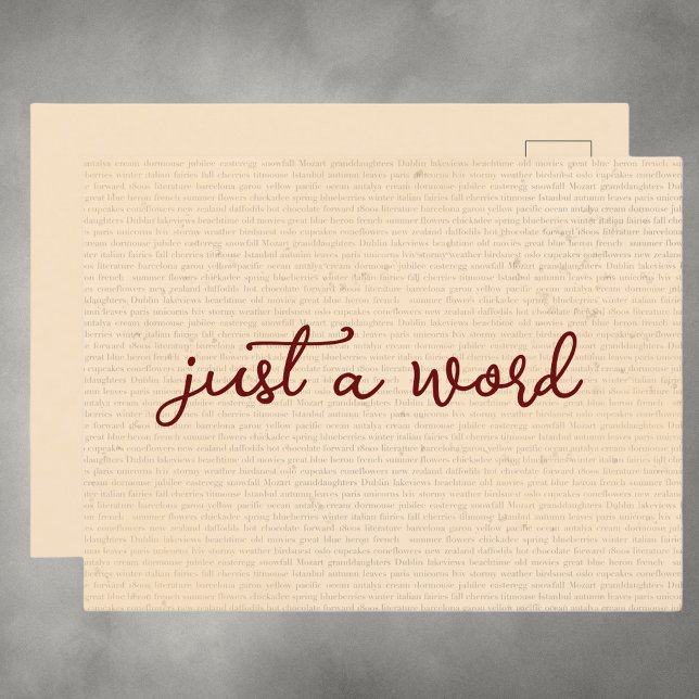 Just a Word Postcard (Creator Uploaded)
