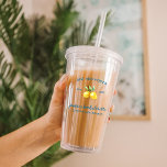 Just Add Vodka | Citrus Bachelorette Personalised Acrylic Tumbler<br><div class="desc">The perfect bachelorette tumblers for your CITRUS party! Our preppy striped lemon bridal party tumblers are the perfect way for your crew to get all the attention everywhere you and your gals go! Add your custom wording to this design by using the "Edit this design template" boxes on the right...</div>