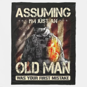 JUST AN OLD MAN FLEECE BLANKET