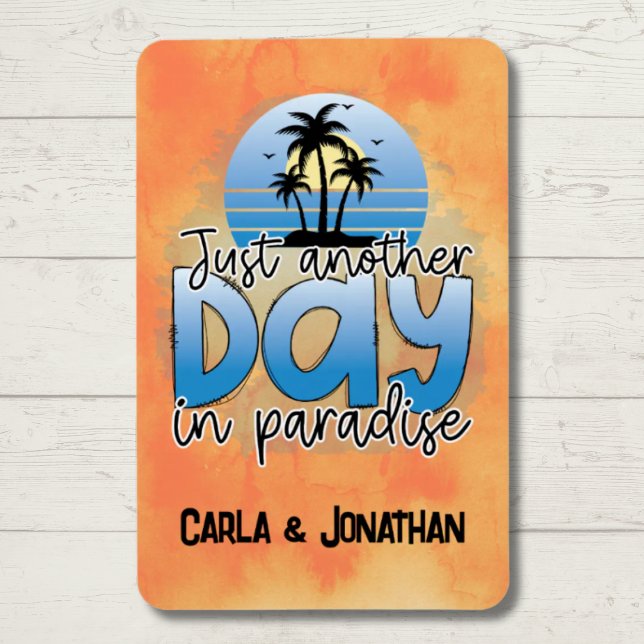 Just Another Day In Paradise Cruise Door Magnet (Just Another Day In Paradise | Cruise Door Magnet | Stateroom Door Marker)