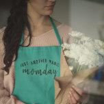 Just Another Manic Momday | Super Mum Trendy Green Apron<br><div class="desc">Simply,  stylish "Just another manic momday" custom design in modern typography with a fun take on the song Manic Monday for busy moms on a trendy green background! The perfect unique and trendy gift for a new mum,  mother's day,  mum's birthday or just because!</div>