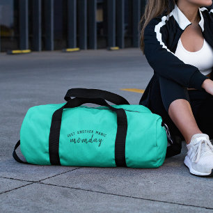 Just Another Manic Momday Super Mum Trendy Green Duffle Bag