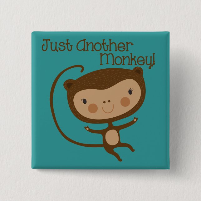 Just Another Monkey 15 Cm Square Badge (Front)