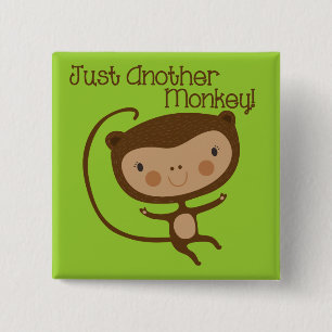Just Another Monkey 15 Cm Square Badge