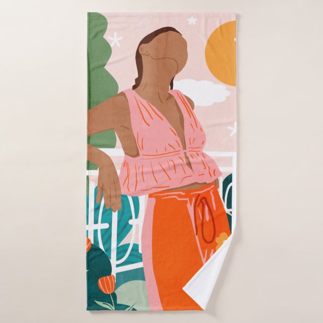 Just Another Warm Day Bath Towel Set (Bath Towel)