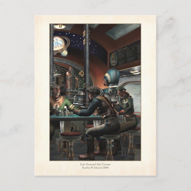 "Just Around the Corner" Postcard (Front)