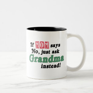 Just Ask Grandma Two-Tone Coffee Mug