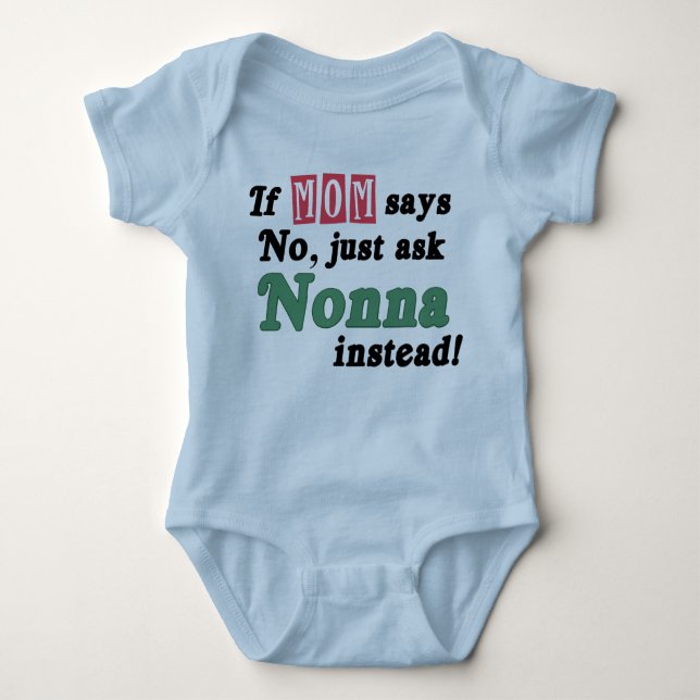 Just Ask Nonna Baby Bodysuit (Front)