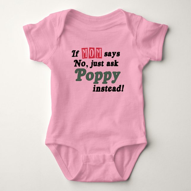 Just Ask Poppy Baby Bodysuit (Front)