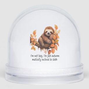 Just Autumn Matically Inclined to Sloth Snowglobe