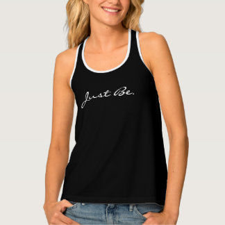 Just Be Black And White Minimal Modern Typography Singlet