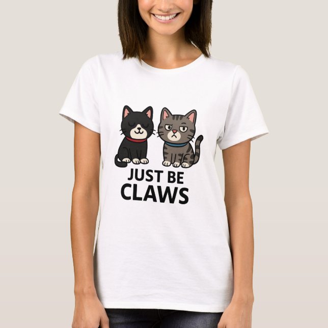 Just Be Claws Cat T-Shirt – Mittens & Socks Editio (Front)
