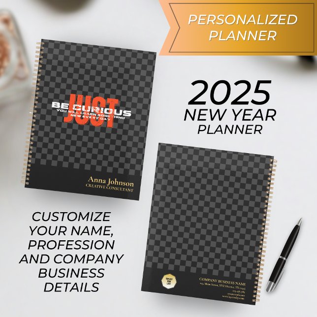 "Just Be Curious" New Year Motivational Business Planner (Creator Uploaded)