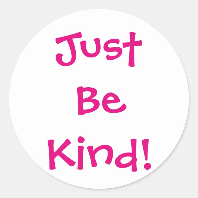 Just Be Kind Sticker Sheet (Front)